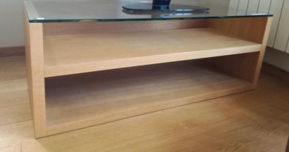 Table de télévision en stratifié bois dessus...