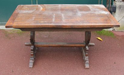 Table rectangulaire en bois naturel dans...