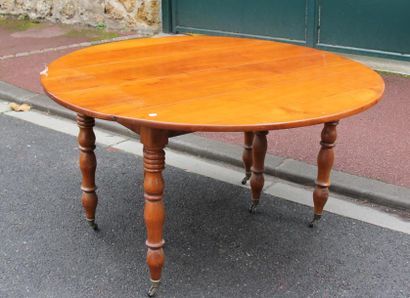 Table de salle à manger en bois naturel à...