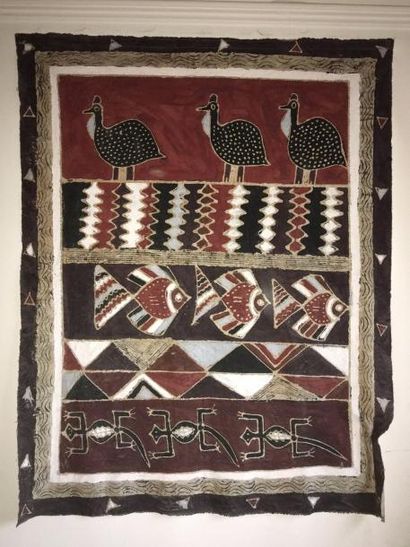 Ecole contemporaine du Zimbabwe Animaux Peinture...