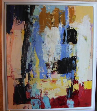 Ecole contemporaine Composition abstraite...