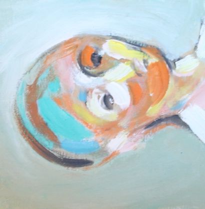 CITZO Tête Huile sur toile, signée et titrée...