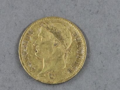 1 pièce de 20 FF en or Napoléon Empereur...