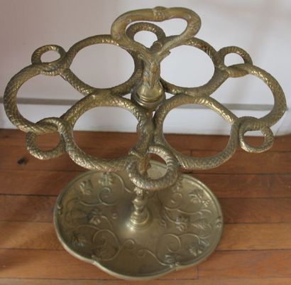 Porte parapluie en bronze et nécessaire de...