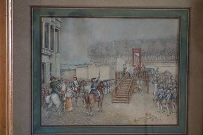 Lot de six pièces encadrées sur le thème...