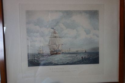 Lot de tableau, lithographies et pièces encadrées...
