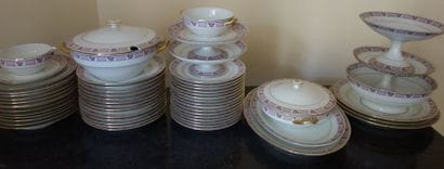 SIEGEL Partie de service de table en porcelaine...
