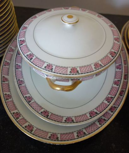 SIEGEL Partie de service de table en porcelaine...
