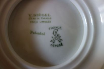 SIEGEL Partie de service de table en porcelaine...