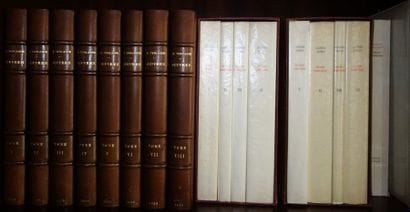 Lot de volumes reliés et brochés dont quatre...