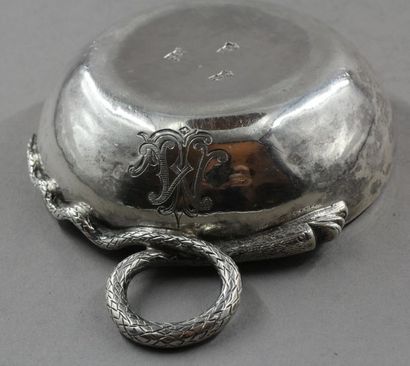 Tasse à vin en argent uni, monogrammé 