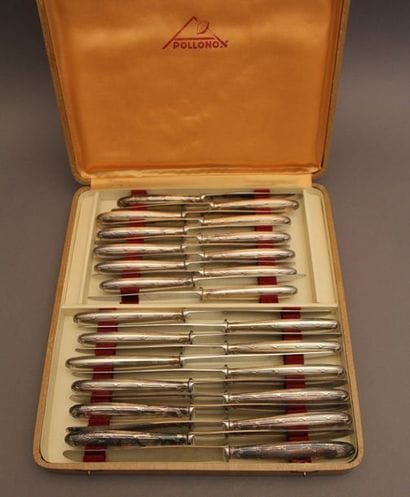 CHRISTOFLE Partie de ménagère en métal argenté...