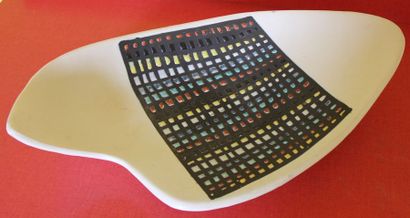 Roger CAPRON (1922-2006) plat en céramique...