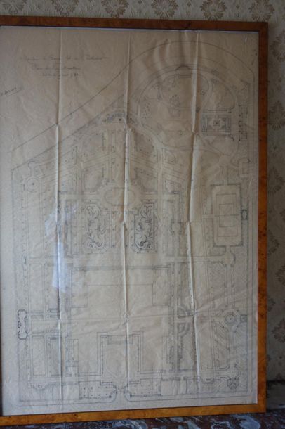 Rare plan du Parc de la Muette, réalisé à...