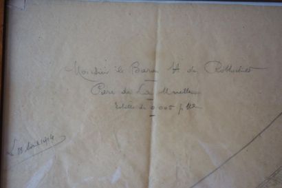 Rare plan du Parc de la Muette, réalisé à...