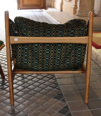 STEINER SIEGE Paire de fauteuils en bois...