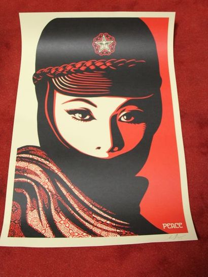 Shepard FAIREY (1970-) Mujer Fatale, 2017...