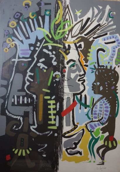 Raymond MORETTI (1931-2005) Hommage à Cocteau...