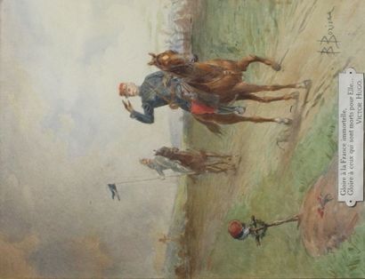 Bernard BORIONE (1865-?) Général Joffre saluant...