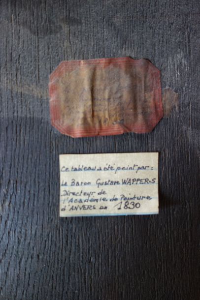 Gustave WAPPERS Jeune homme dessinant sur...