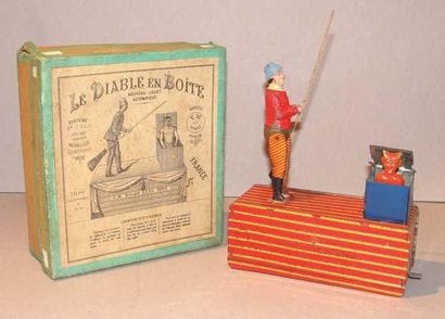 Le Diable en boite - 1890
Mécanisme à élastique....