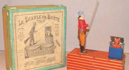 Le Diable en boite - 1890
Mécanisme à élastique....