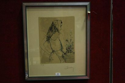 Jean JANSEM
Marchande au fichu. 21 x 16 cm....