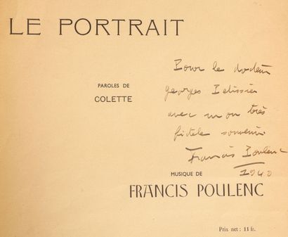 Francis POULENC (1899-1963), compositeur...