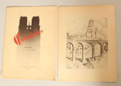 Réunion de dix portfolios d'art contenant...