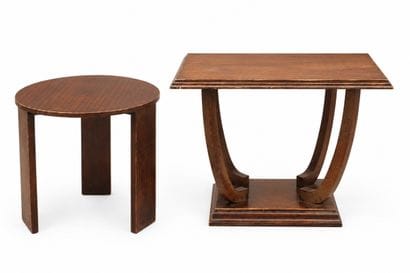 Table de forme rectangulaire en bois et bois...