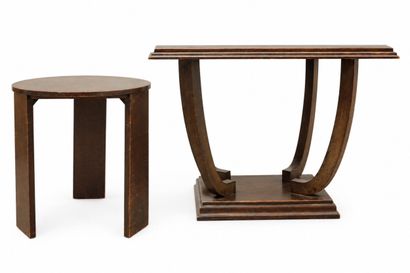 Table de forme rectangulaire en bois et bois...