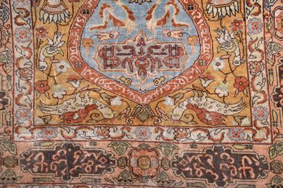 Tapis Héréké en soie (chaine, trame et velours...