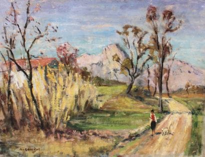 Raymond GAUDET (XX), Chemin en Provence,...