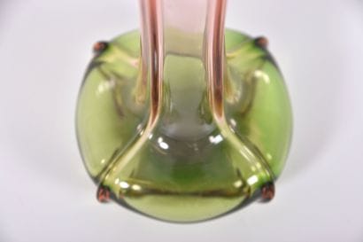 Soliflore Rubina Verde début XXe s, en verre...