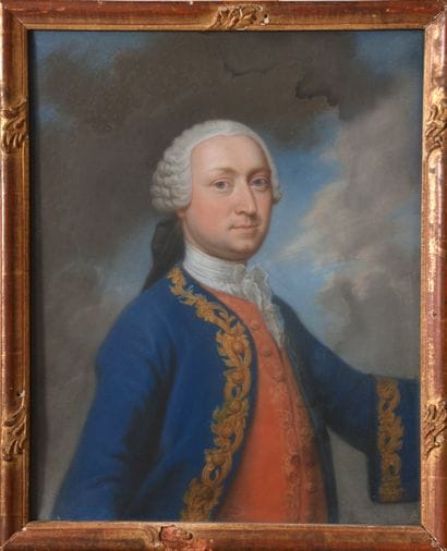 École suisse du XVIIIe s, Portrait présumé...
