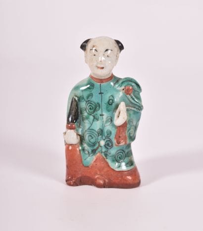 Chine début XXe s, Groupe en porcelaine émaillé...