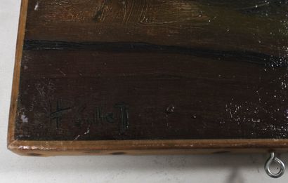 H. GILLET, école française XXe, Les cerises...
