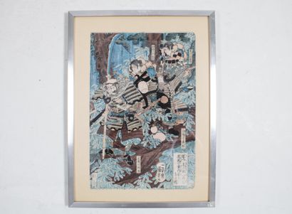 JAPON, Utagawa KUNIYOSHI (1798-1861), Samouraïs,...