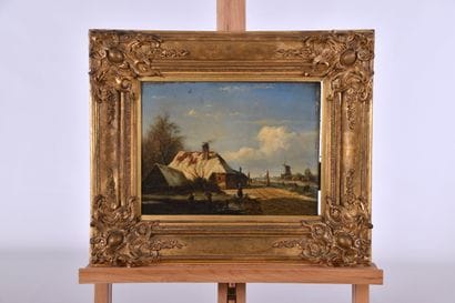 Cornelis GROENVELT (1882-1952), Ferme hollandaise...
