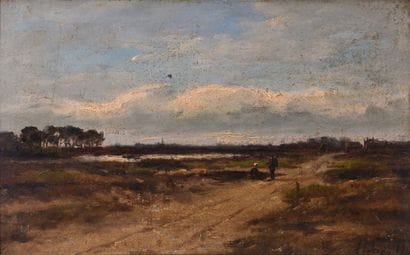 Dans le goût de Louis Aimé JAPY, Paysage...