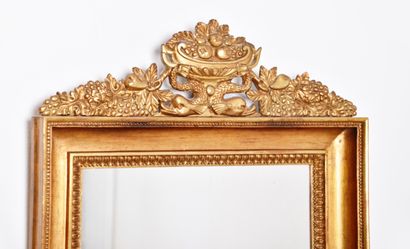 Suède XIXe s, Miroir réflecteur à deux bras...