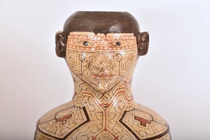 Grand vase anthropomorphe Shipibo (Amazonie...
