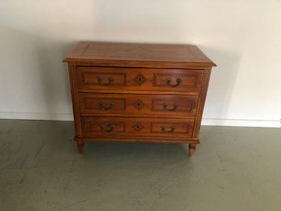 Commode époque Directoire, en merisier et...