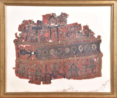 Fragment de tissu copte, bande décorative...