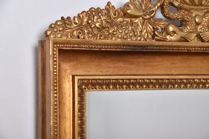Suède XIXe s, Miroir réflecteur à deux bras...