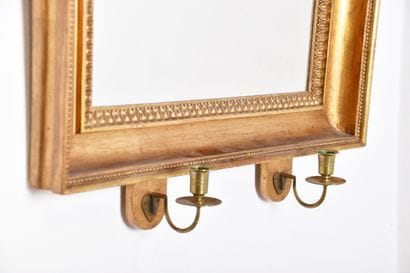 Suède XIXe s, Miroir réflecteur à deux bras...