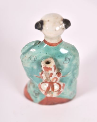 Chine début XXe s, Groupe en porcelaine émaillé...