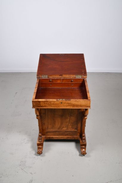 Bureau Davenport Angleterre XIXe s en placage...