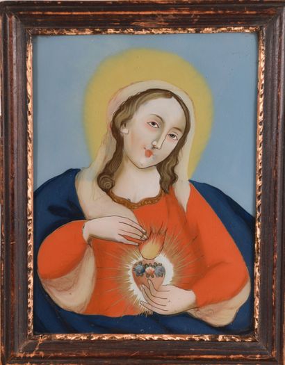 ART POPULAIRE XIXe, Collection de fixés sous...