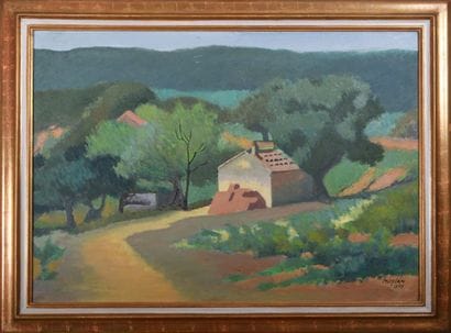 Henri MEYLAN (1895 - 1980), Paysage de Provence...